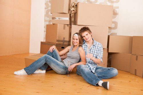 Moving van loading items for a Lambeth home move