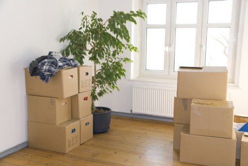Packed moving truck prepared for delivery in Lambeth