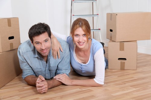 Usable furniture set aside for charity donation during a Lambeth clearance