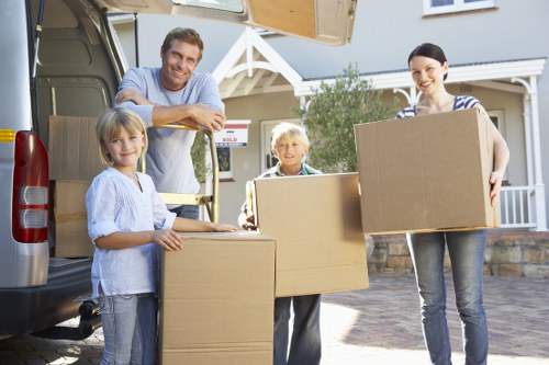 Driver reviewing job details before collection and delivery